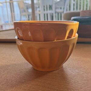 Set of Two Cereal Bowls in Mustard Yellow